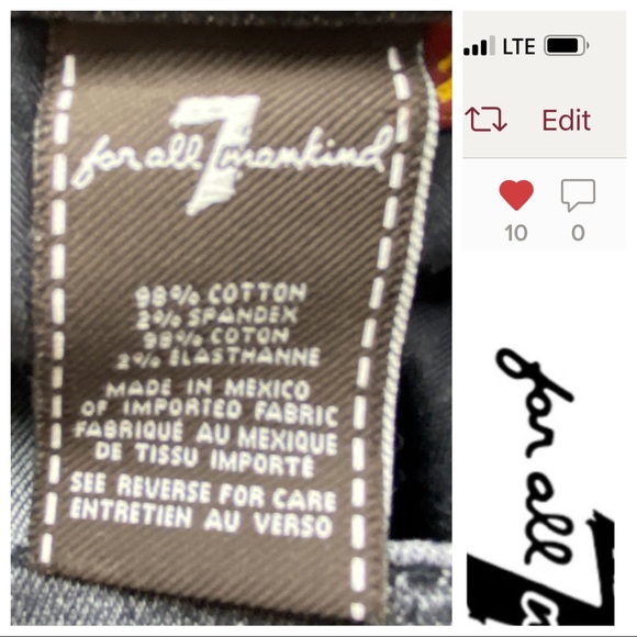 💕SALE💕 7 for all Mankind Gray Straight Leg Jeans - Picture 6 of 8